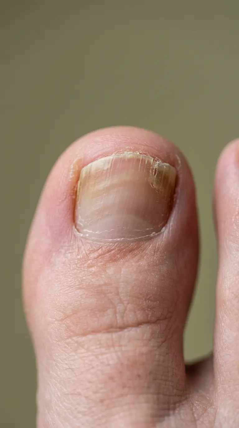 Bližnji pogled givic na nohtu palca