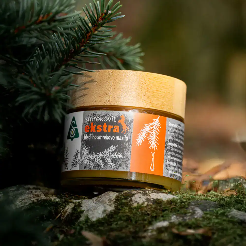 Spruce ointment with cooling effect