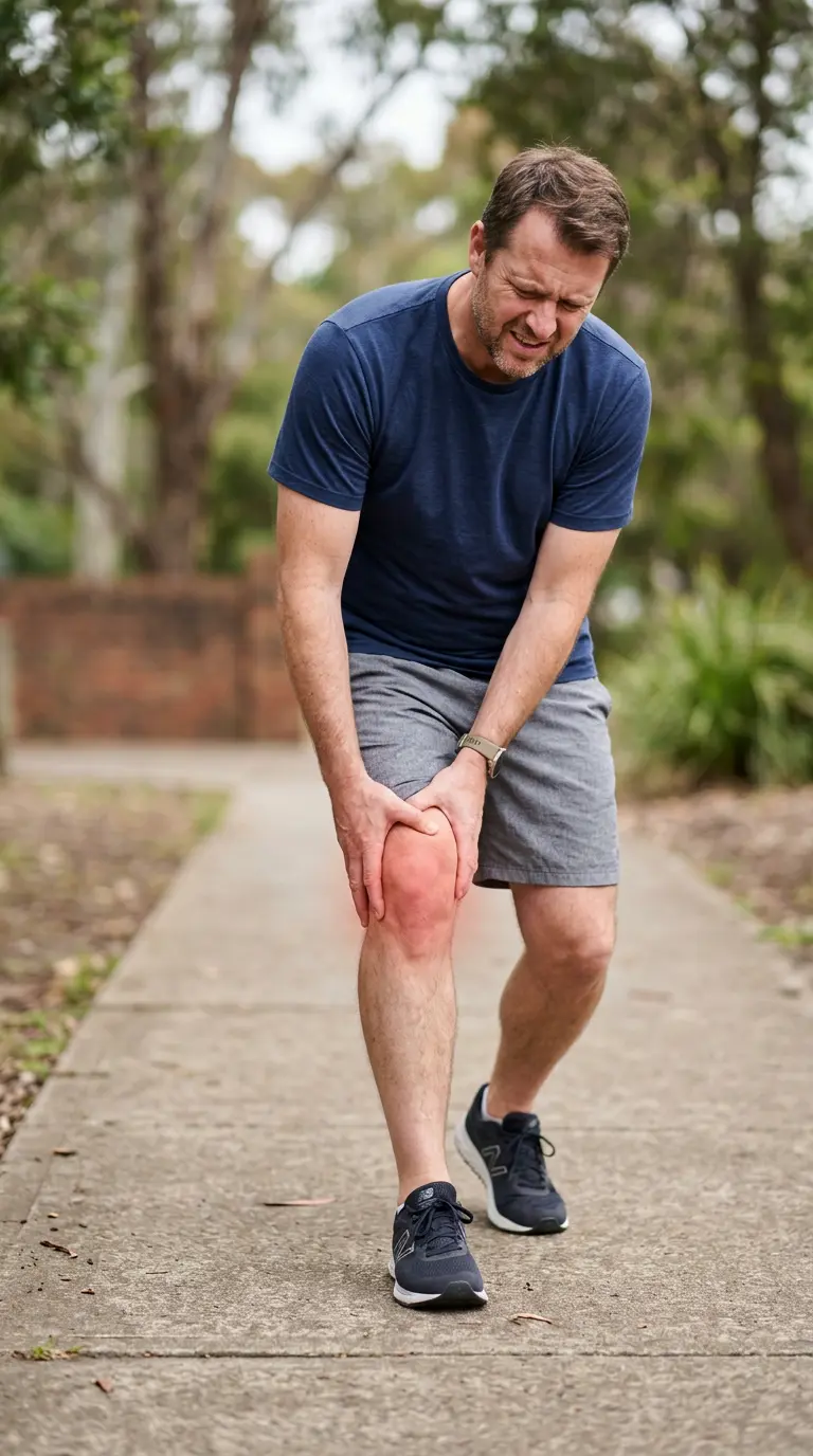 Bolečina v kolenu med hojo ali gibanjem zaradi preobremenitve ali obrabe sklepa