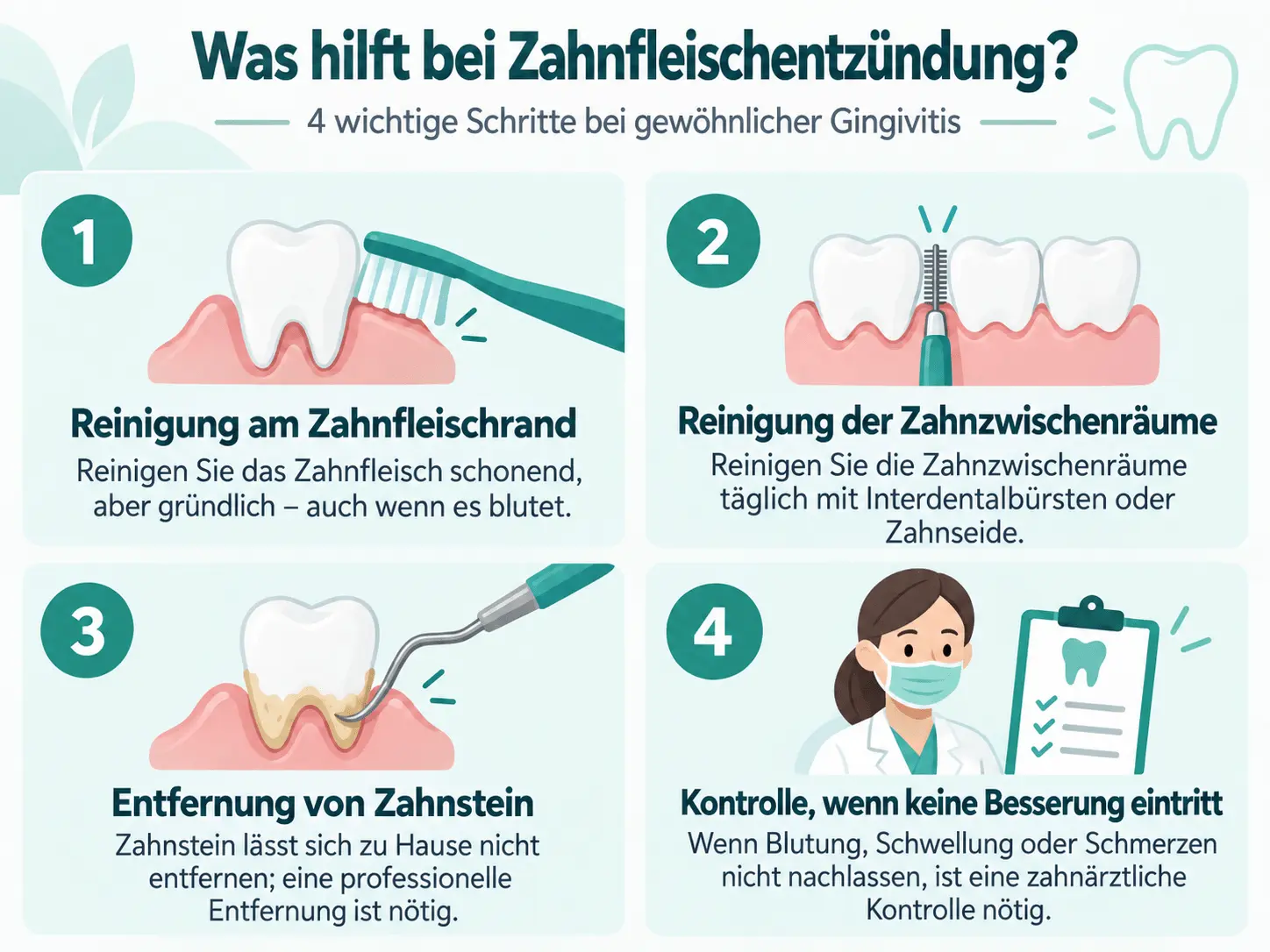 Was hilft bei Zahnfleischentzündung – vier wichtige Schritte