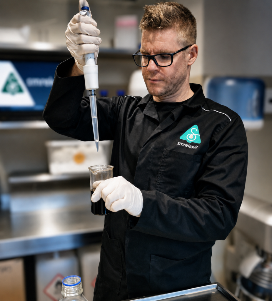 Matic Konc v laboratoriju