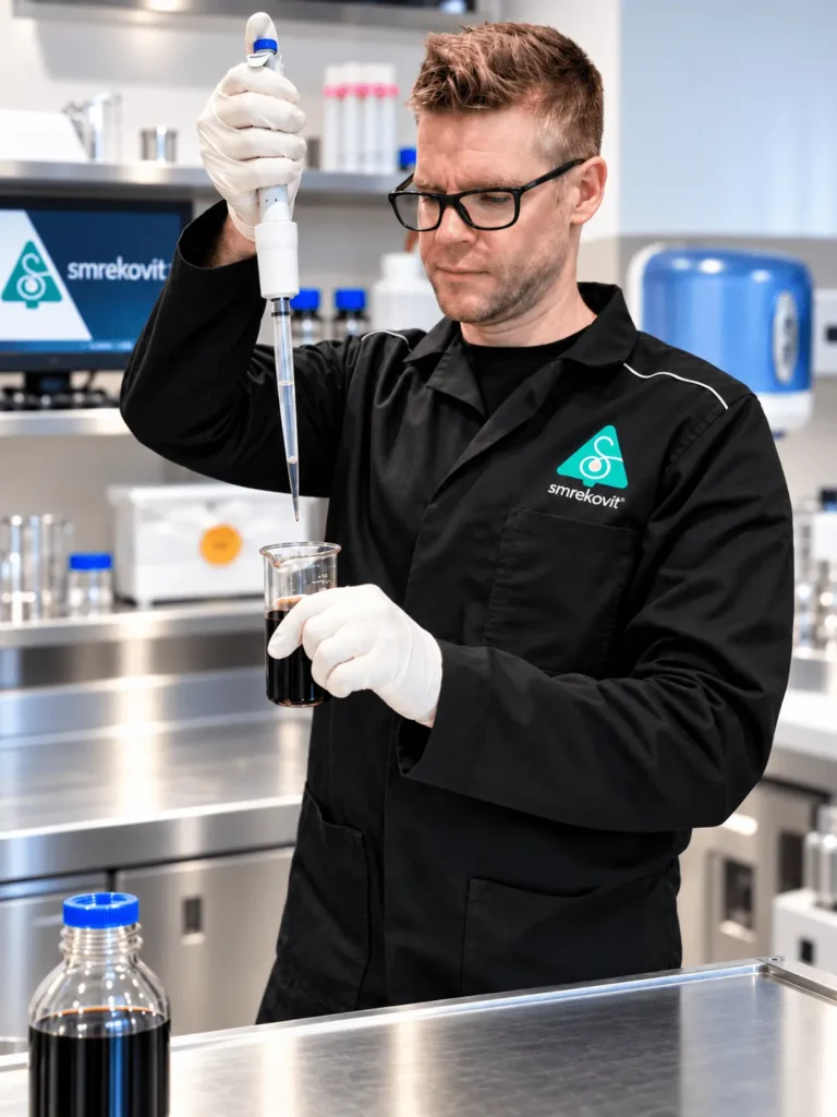 Matic Konc bei der Arbeit im Labor